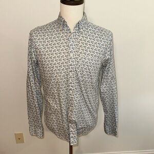 Gap cotton floral print casual button down shirt size S